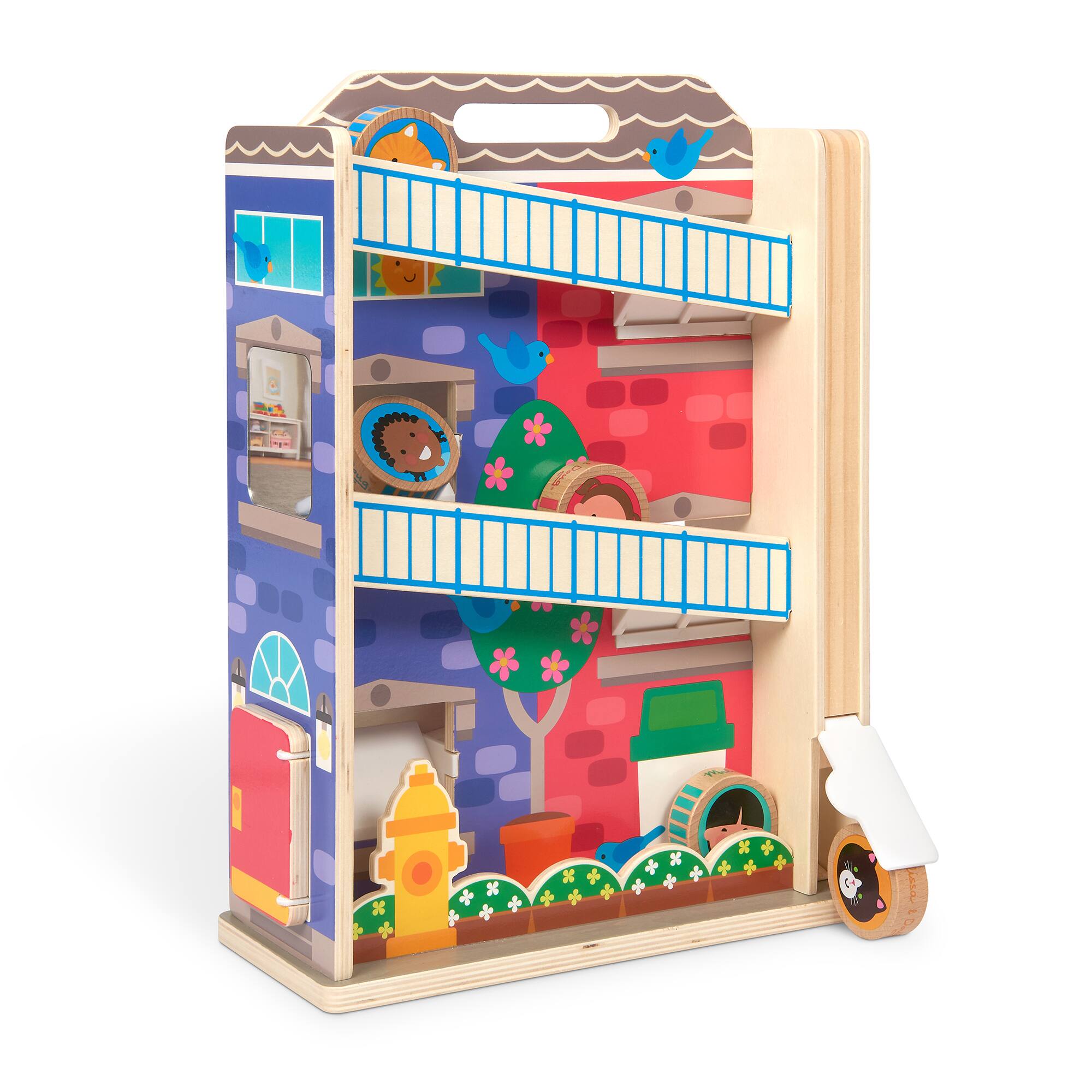 Melissa & Doug® GO TOTs™ Wooden Town House Tumble Play Set